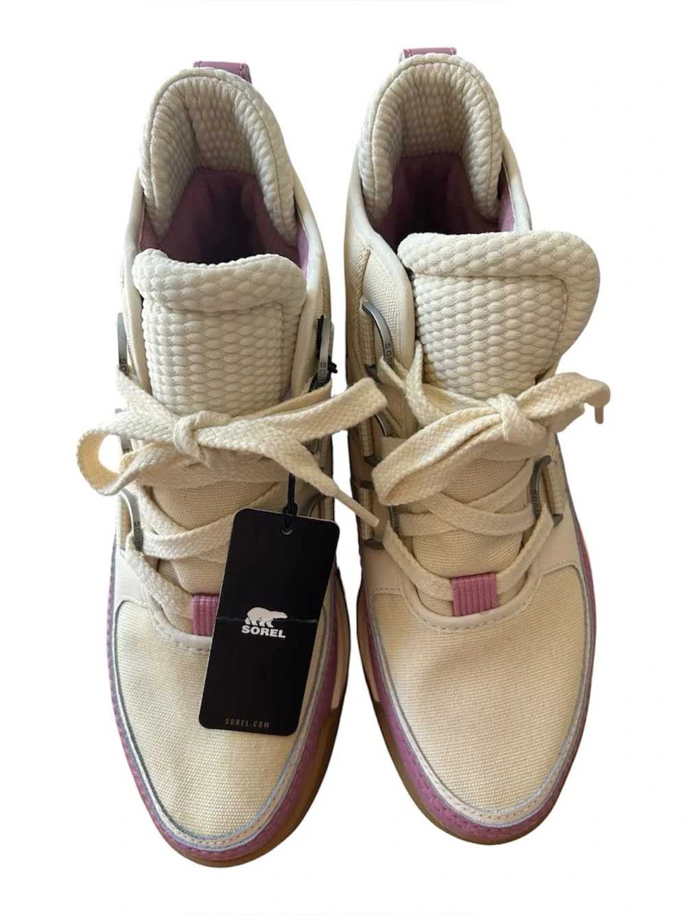 Sorel Beige Cream Pink Brown Platform Ankle Boots